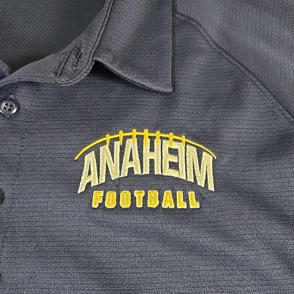 Under Armour Anaheim Football Shirt Mens 3XL Blue S/S Polo Sports Heatgear Logo - Picture 2 of 10